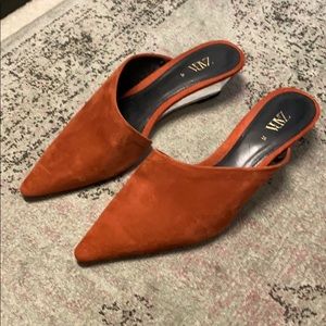 Zara mule with clear heel